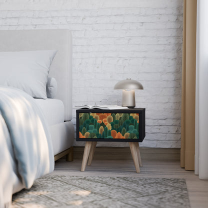 AUTUMN KALEIDOSCOPE Nightstand in Black Finish