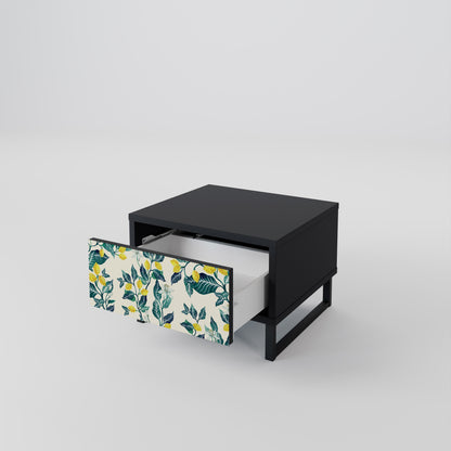 LEMON TREE Nightstand in Black Finish
