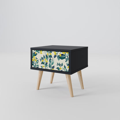 LEMON TREE Nightstand in Black Finish