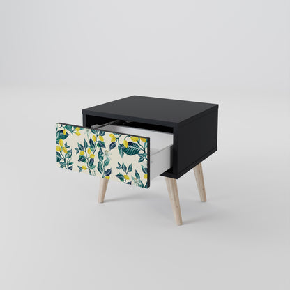 LEMON TREE Nightstand in Black Finish
