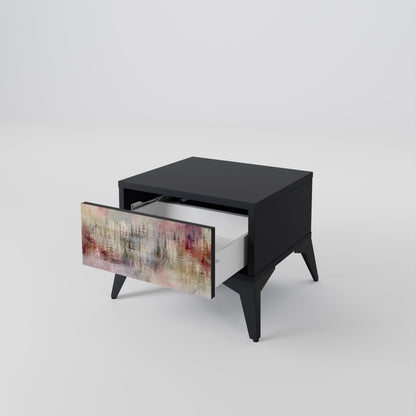 VEILED SUMMIT Nightstand in Black Finish