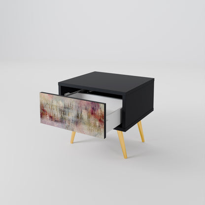 VEILED SUMMIT Nightstand in Black Finish