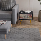 VEILED SUMMIT nattduksbord i svart finish