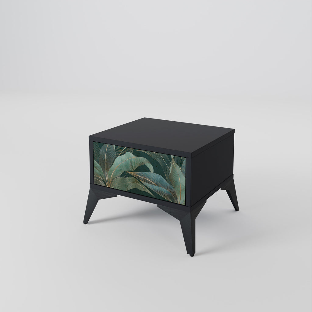 ROYAL GREEN nattduksbord i svart finish