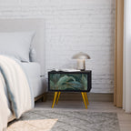 ROYAL GREEN nattduksbord i svart finish