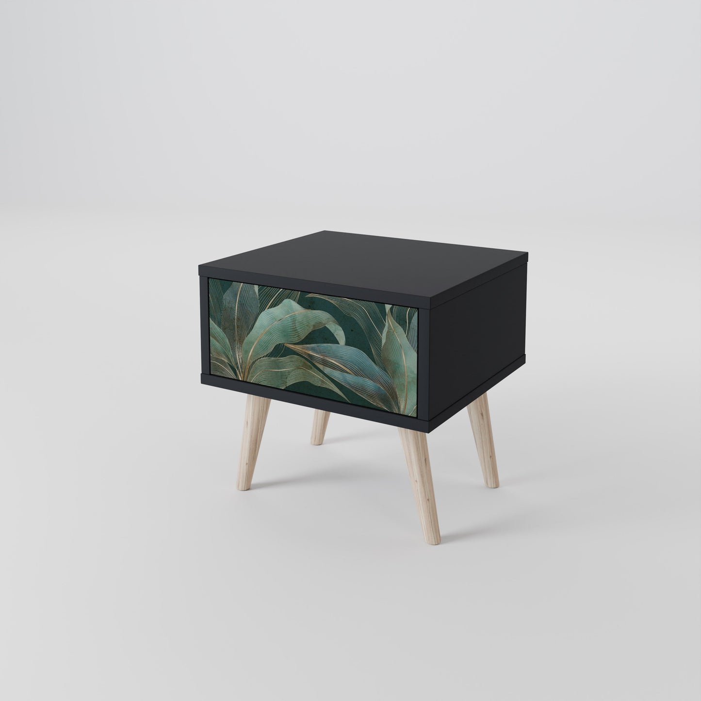ROYAL GREEN Nightstand in Black Finish