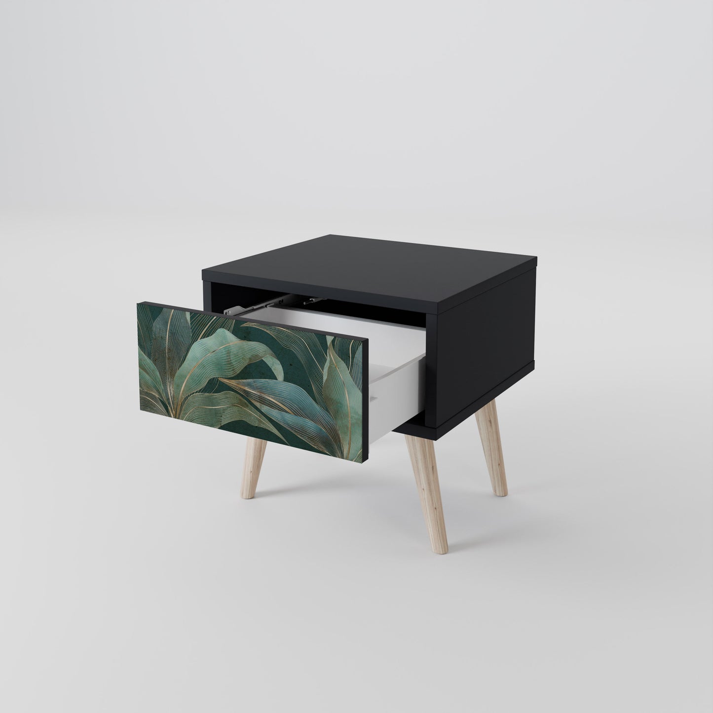 ROYAL GREEN Nightstand in Black Finish