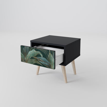 ROYAL GREEN Nightstand in Black Finish