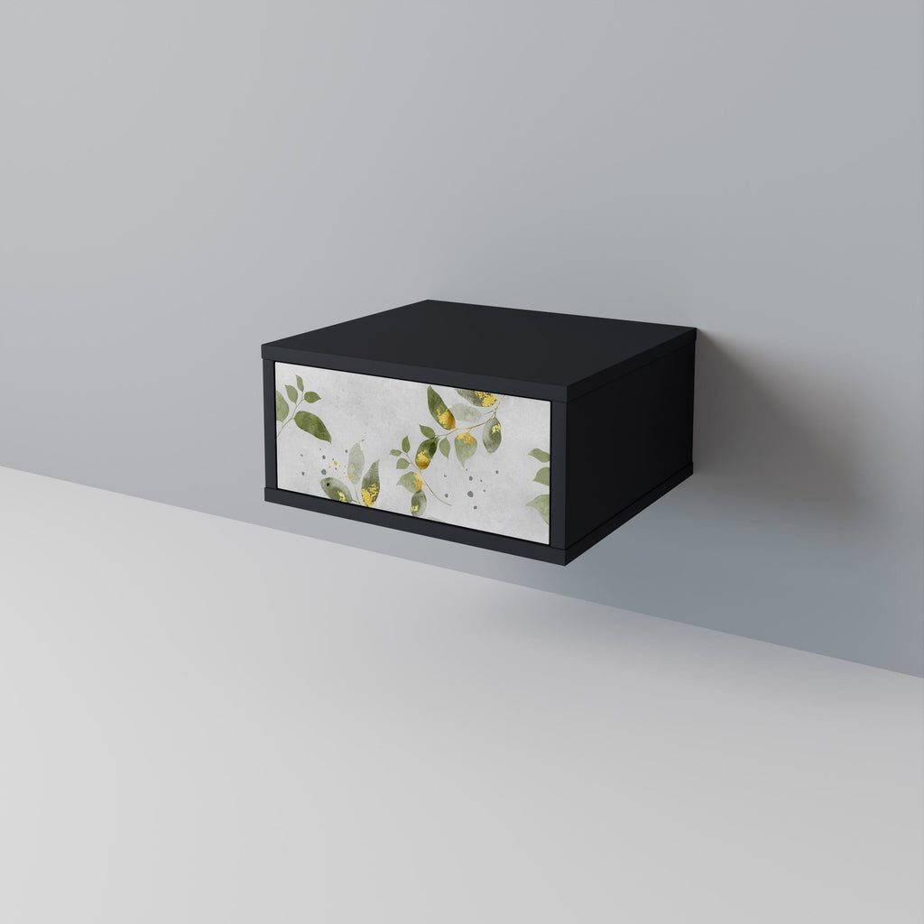 ELEGANT BOTANICS nattduksbord i svart finish