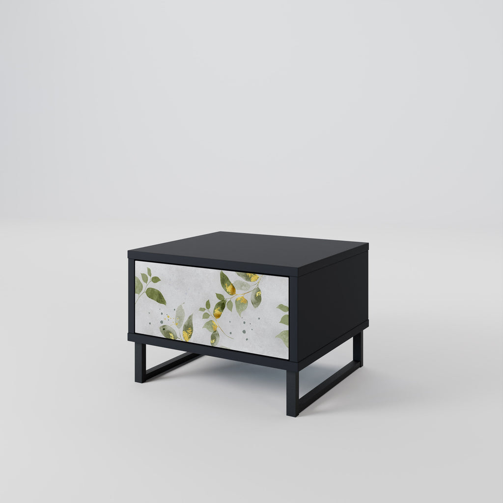 ELEGANT BOTANICS nattduksbord i svart finish