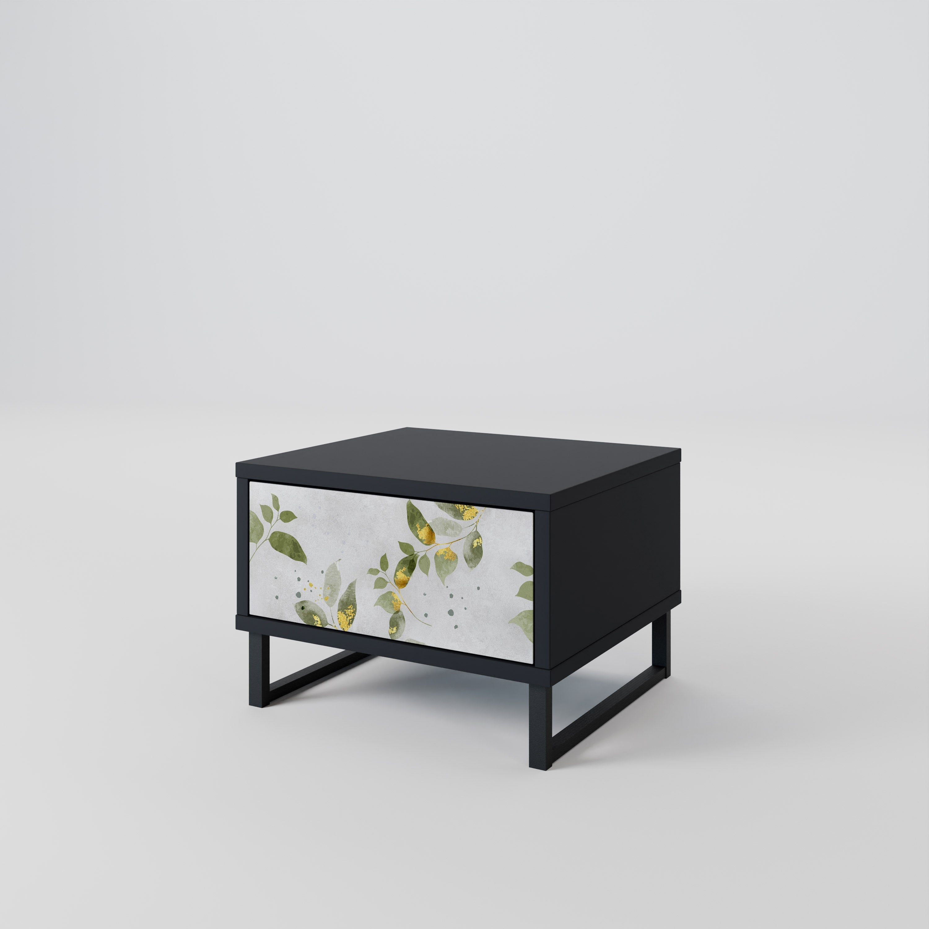 ELEGANT BOTANICS nattduksbord i svart finish