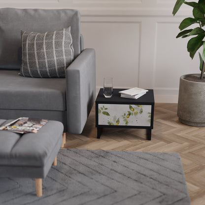 ELEGANT BOTANICS nattduksbord i svart finish