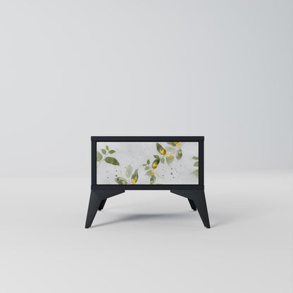 ELEGANT BOTANICS nattduksbord i svart finish