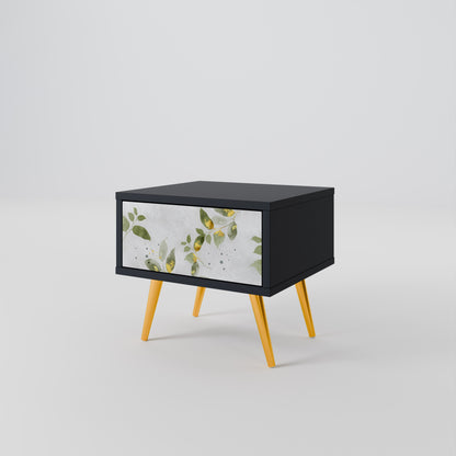 ELEGANT BOTANICS nattduksbord i svart finish