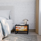 Nattduksbord TRACES OF AUTUMN i svart finish