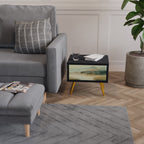 MORNING BY THE LAKE Nattduksbord i svart finish