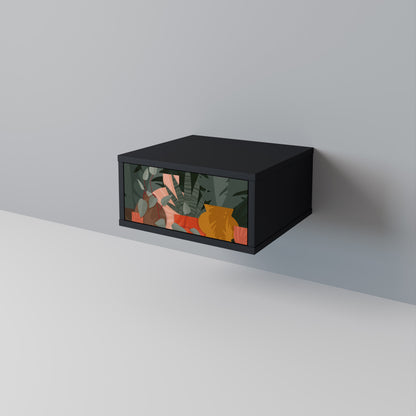 TROPICAL COMPOSITION Nightstand in Black Finish