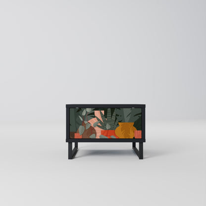 TROPICAL COMPOSITION Nightstand in Black Finish