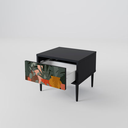 TROPICAL COMPOSITION Nightstand in Black Finish