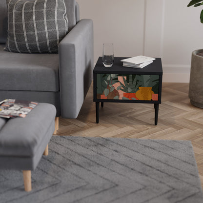 TROPICAL COMPOSITION Nightstand in Black Finish