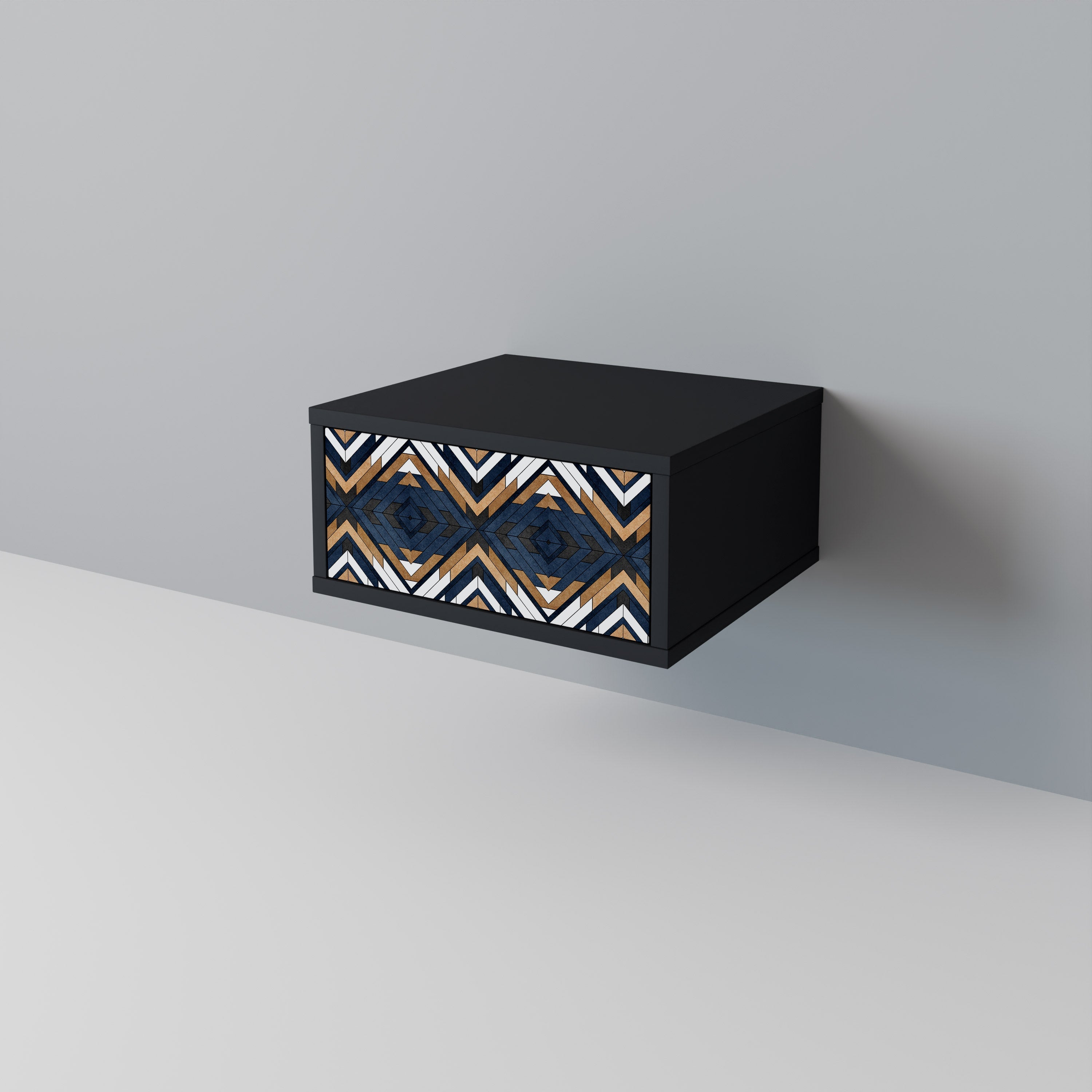 ARTIFUL GEOMETRI Nattduksbord i svart finish