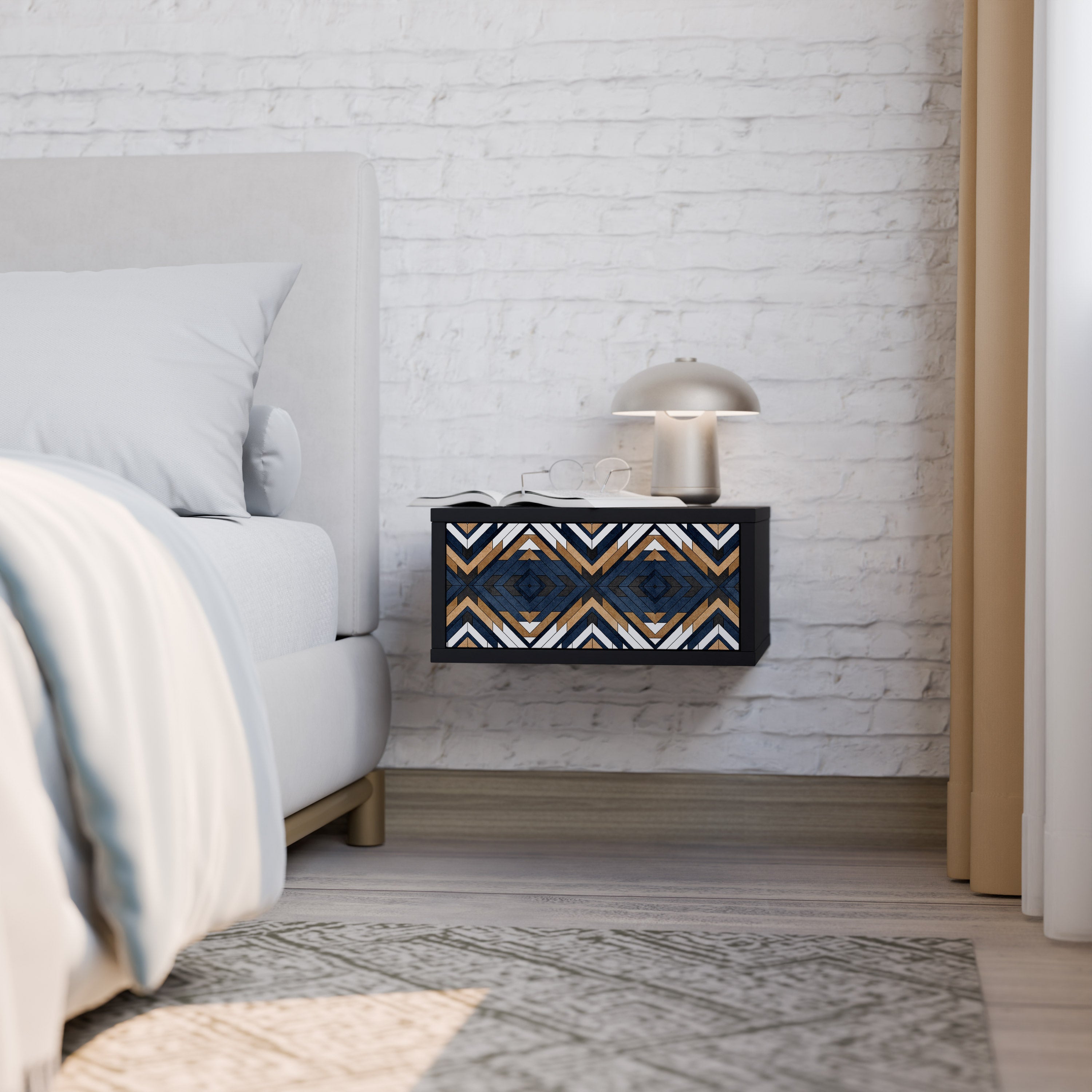 ARTIFUL GEOMETRI Nattduksbord i svart finish