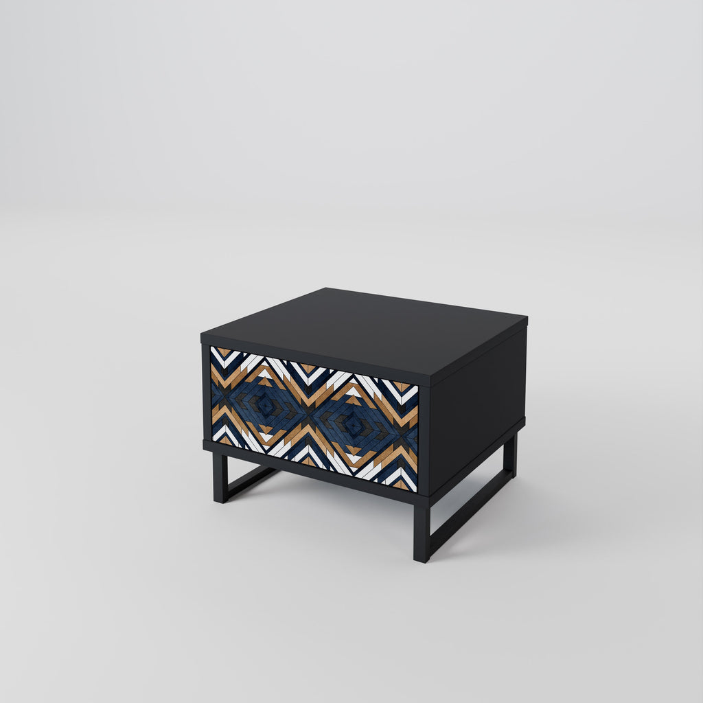 ARTIFUL GEOMETRI Nattduksbord i svart finish
