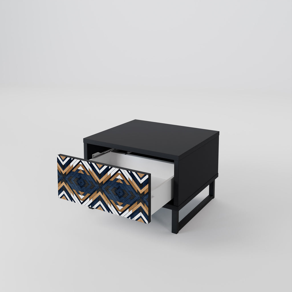 ARTIFUL GEOMETRI Nattduksbord i svart finish