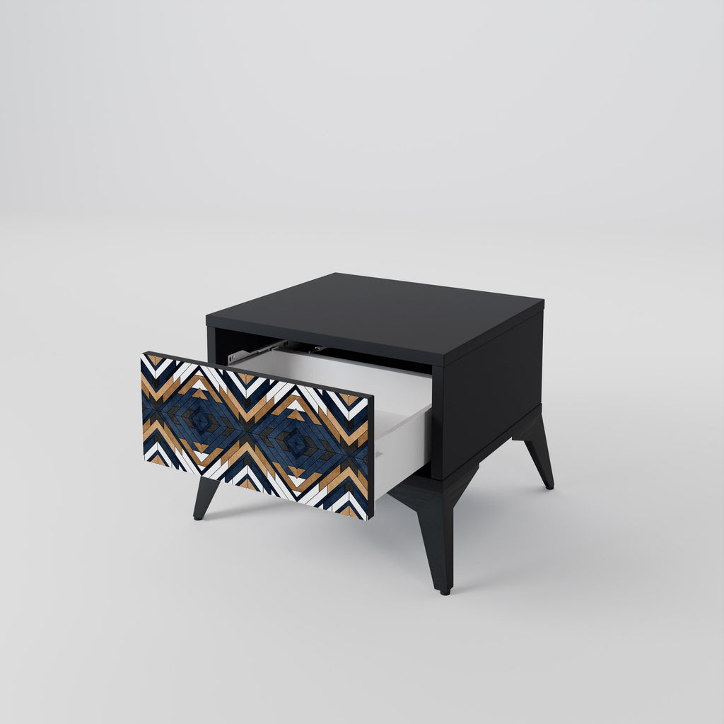 ARTIFUL GEOMETRI Nattduksbord i svart finish