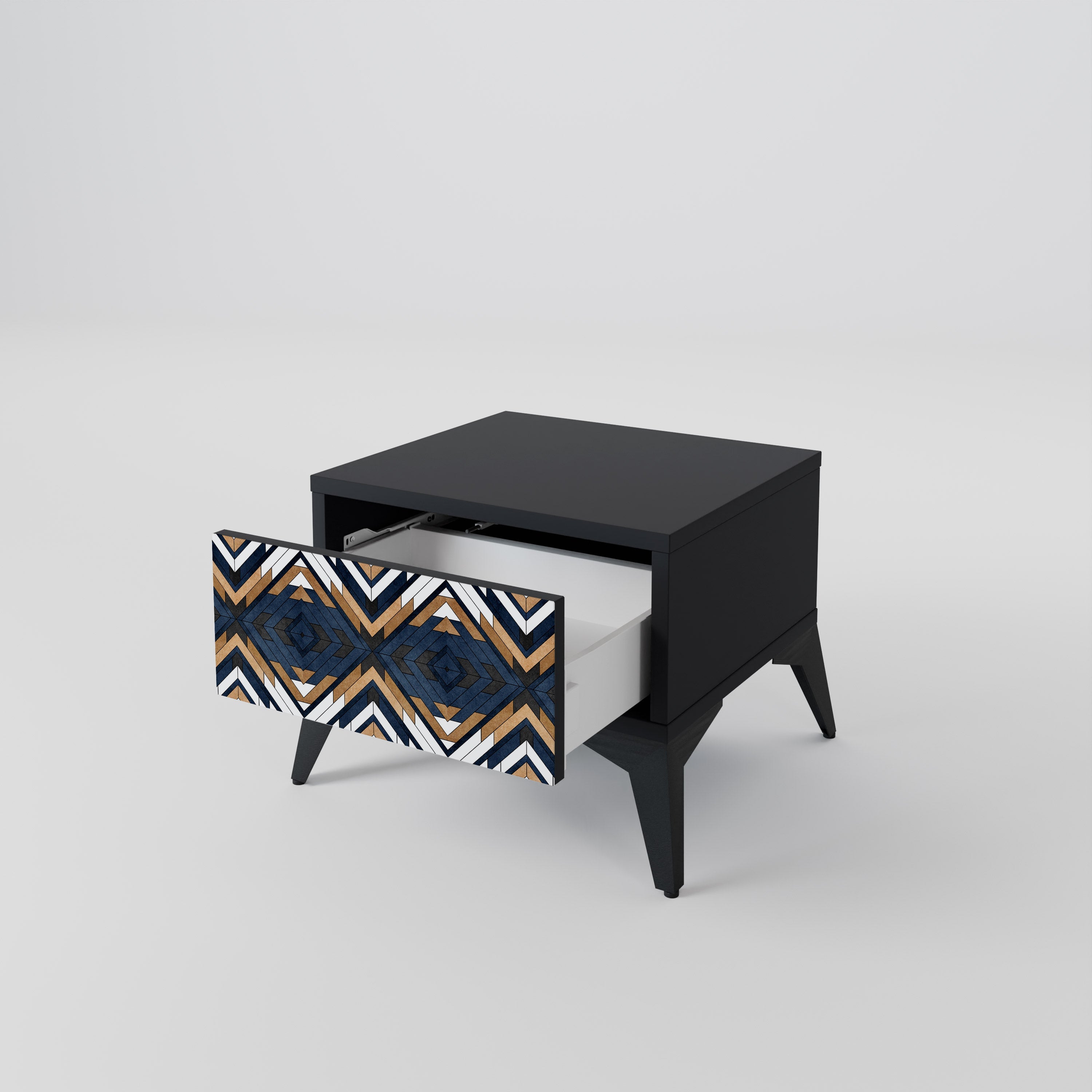 ARTIFUL GEOMETRI Nattduksbord i svart finish