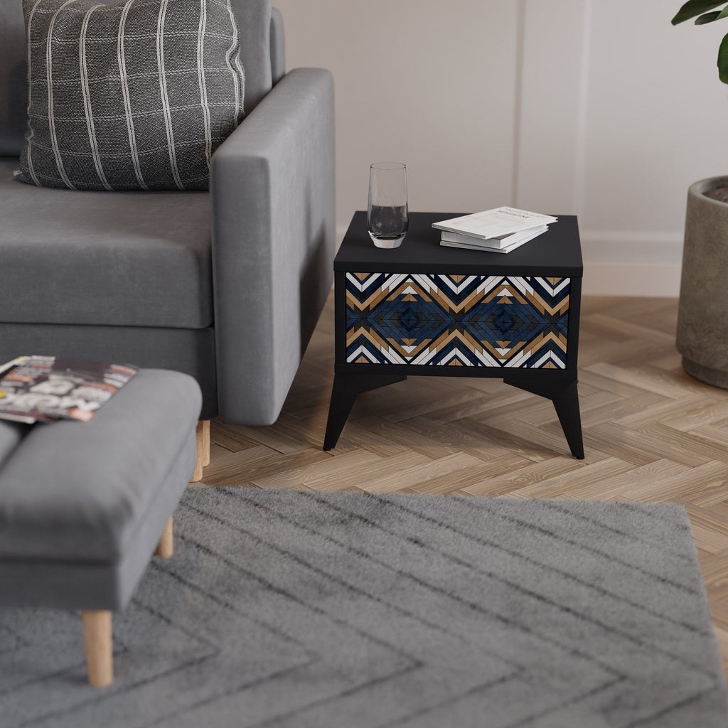 ARTIFUL GEOMETRI Nattduksbord i svart finish