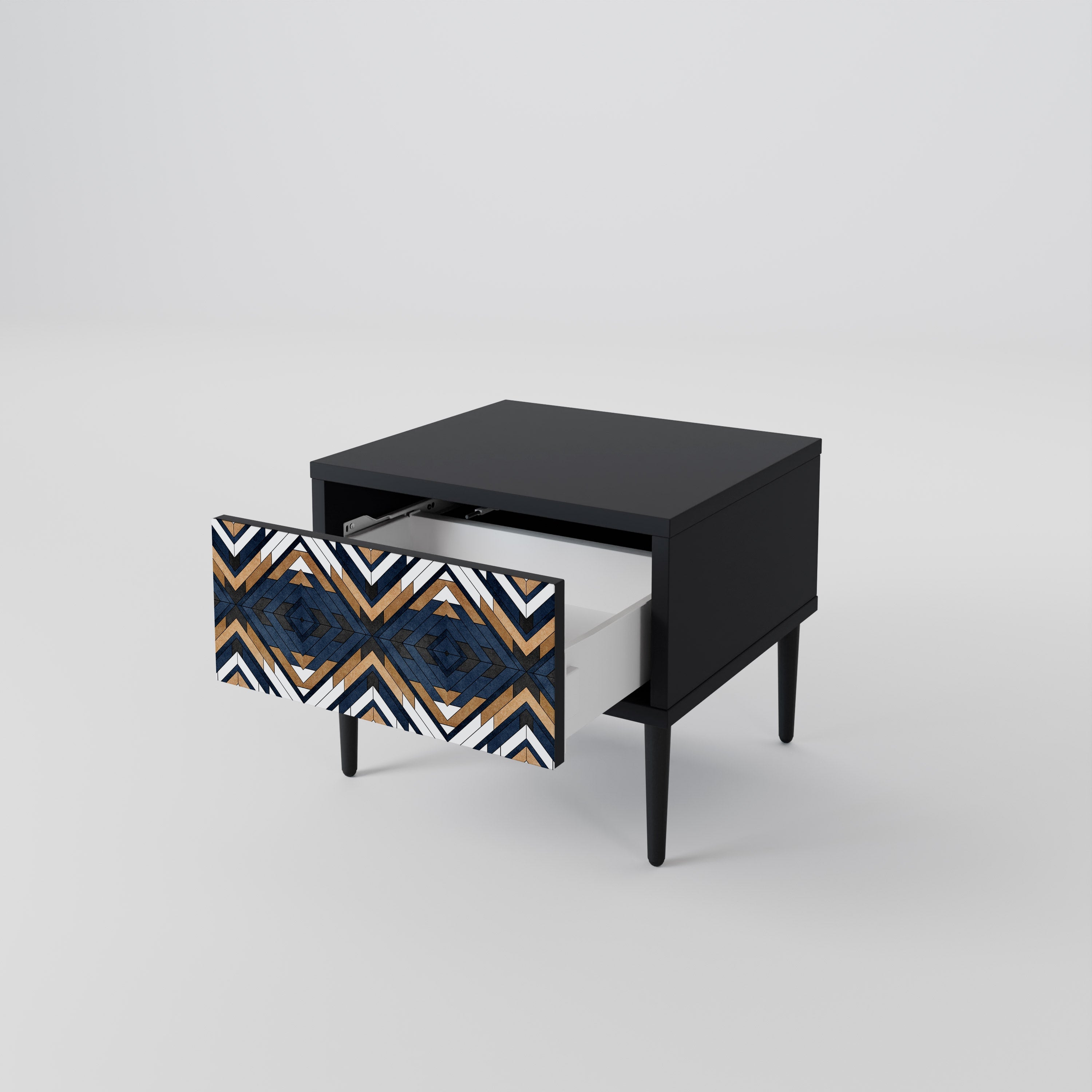 ARTIFUL GEOMETRI Nattduksbord i svart finish
