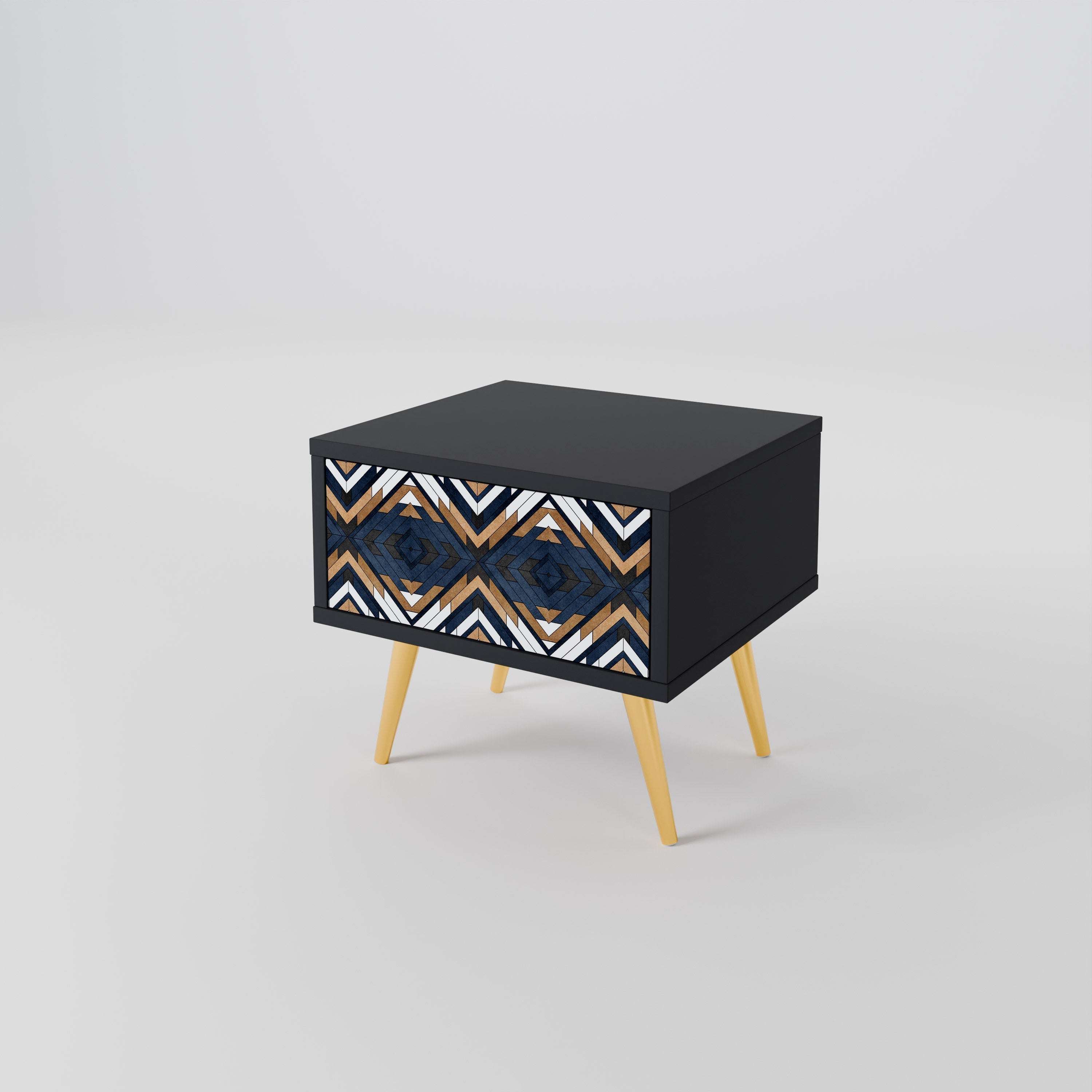 ARTIFUL GEOMETRI Nattduksbord i svart finish
