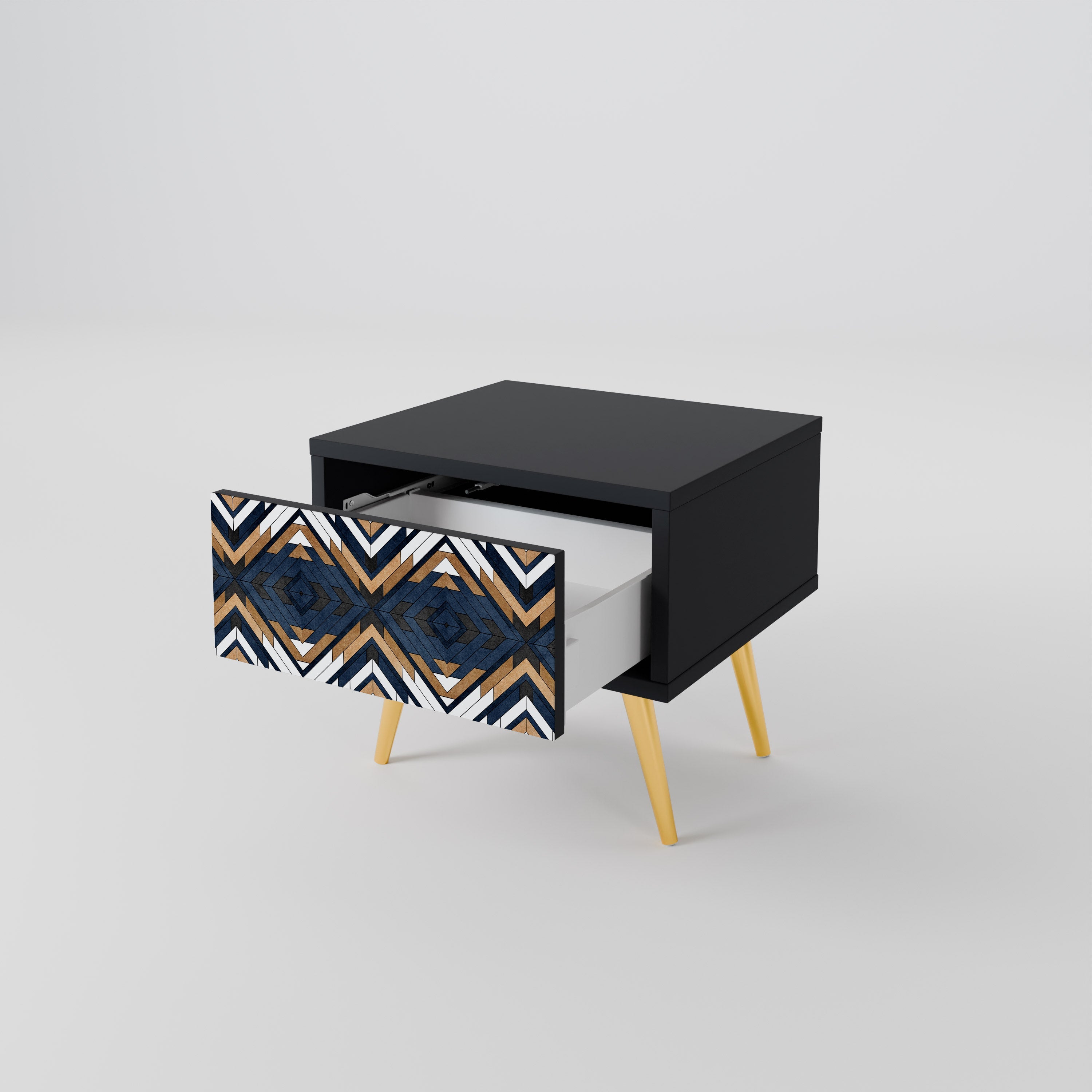 ARTIFUL GEOMETRI Nattduksbord i svart finish