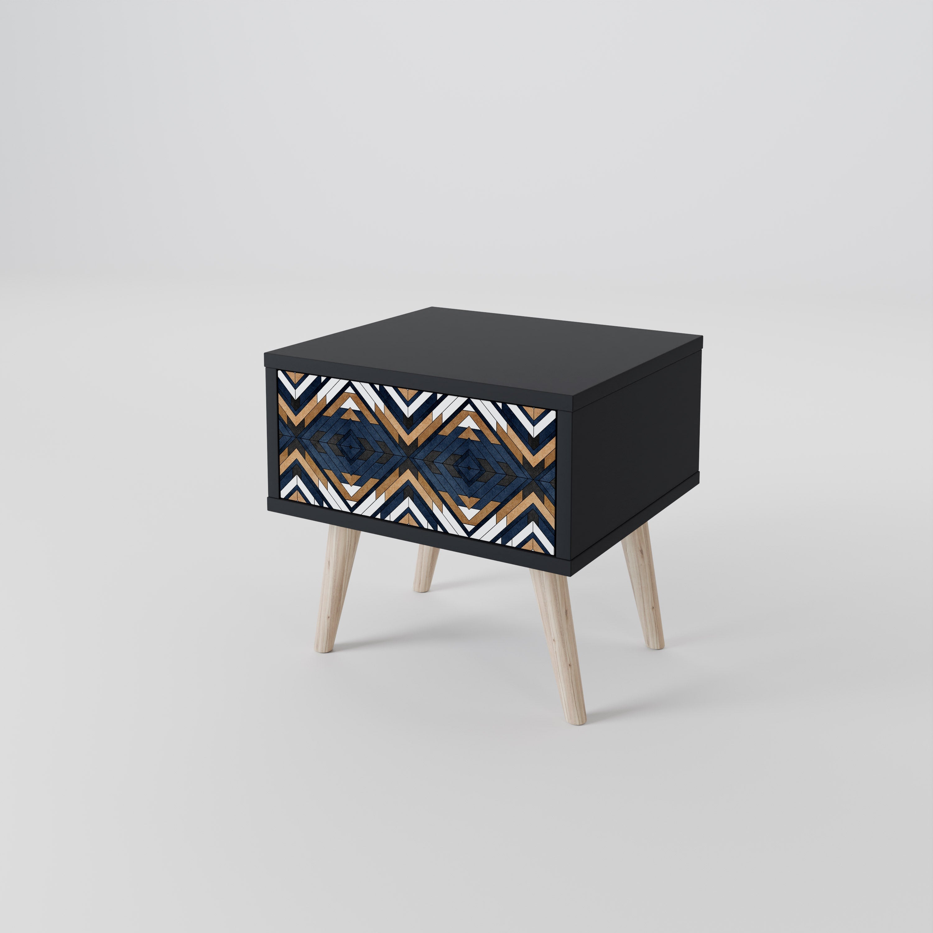ARTIFUL GEOMETRI Nattduksbord i svart finish