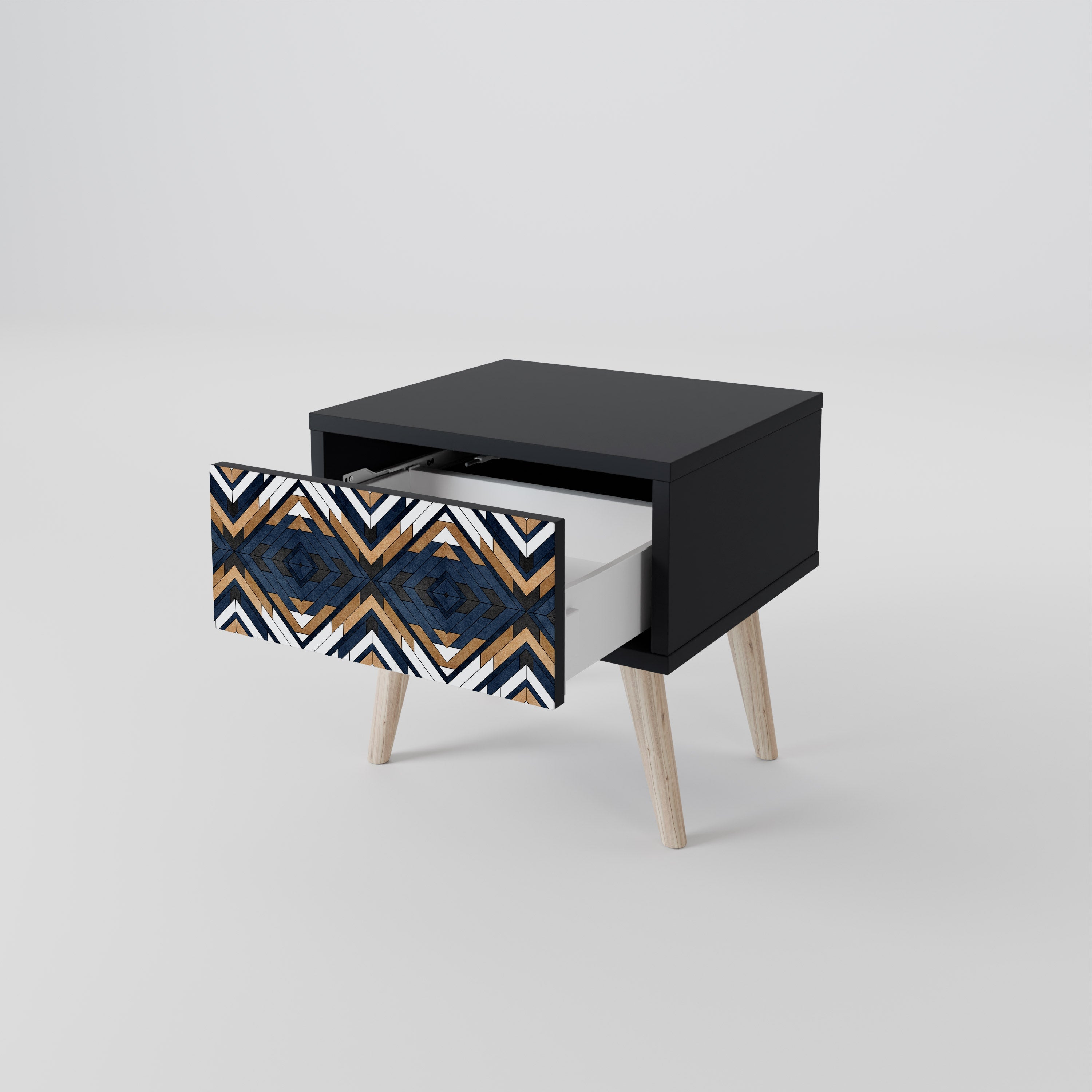 ARTIFUL GEOMETRI Nattduksbord i svart finish