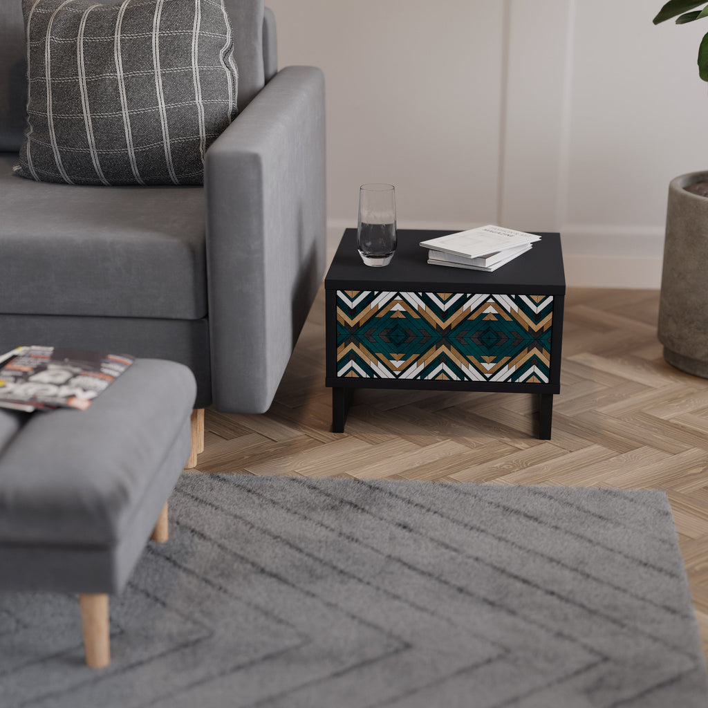 ARTISTIC GEOMETRI Nattduksbord i svart finish