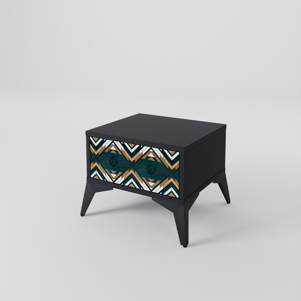 ARTISTIC GEOMETRI Nattduksbord i svart finish