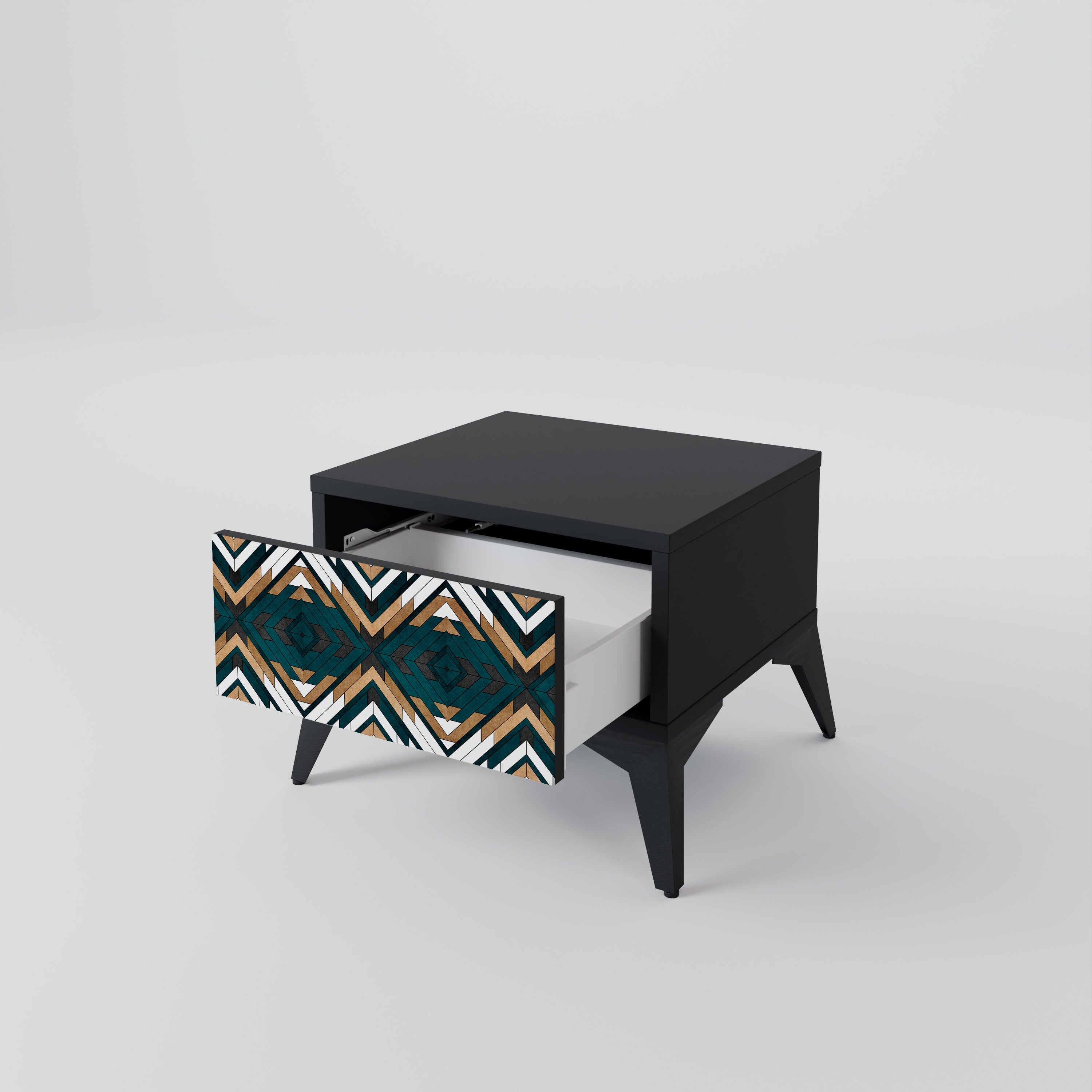 ARTISTIC GEOMETRI Nattduksbord i svart finish