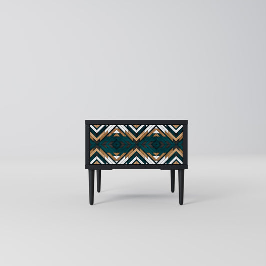 ARTISTIC GEOMETRI Nattduksbord i svart finish