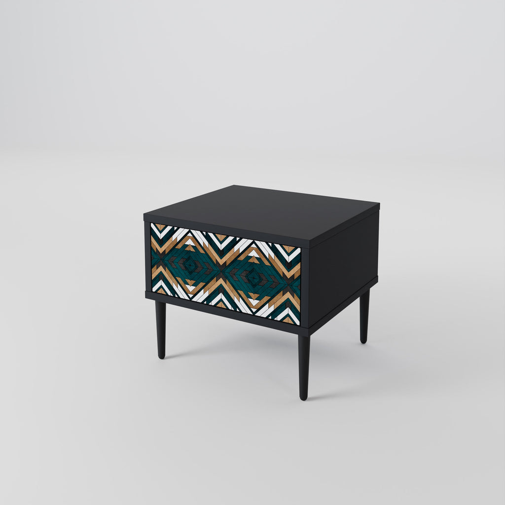 ARTISTIC GEOMETRI Nattduksbord i svart finish