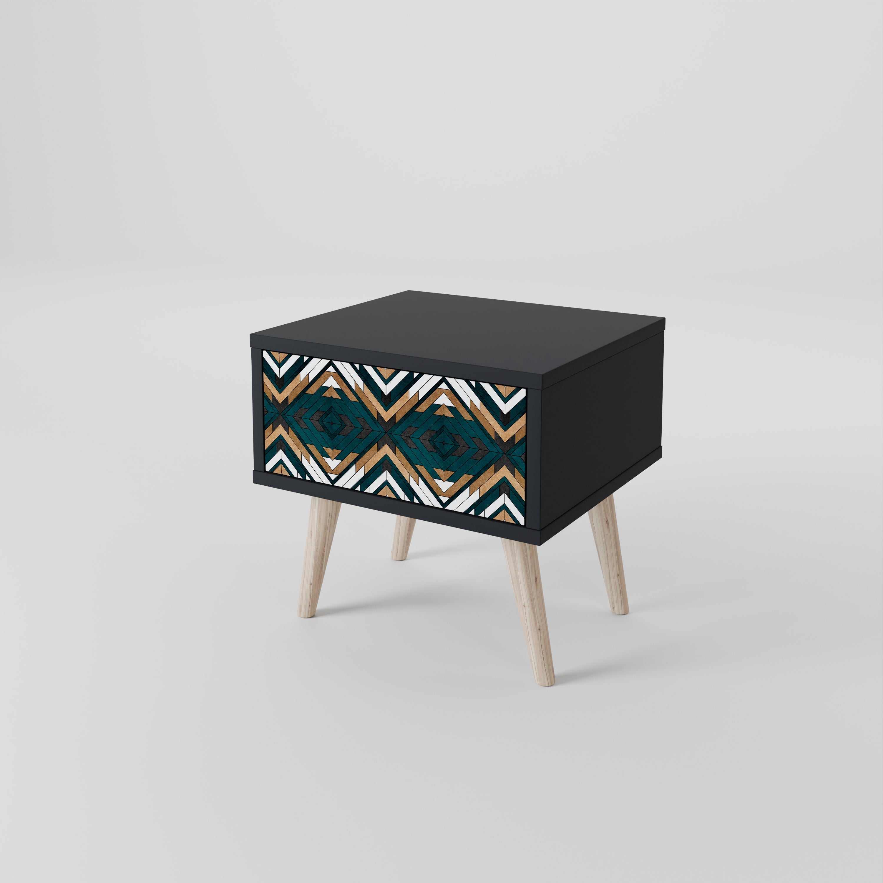 ARTISTIC GEOMETRI Nattduksbord i svart finish