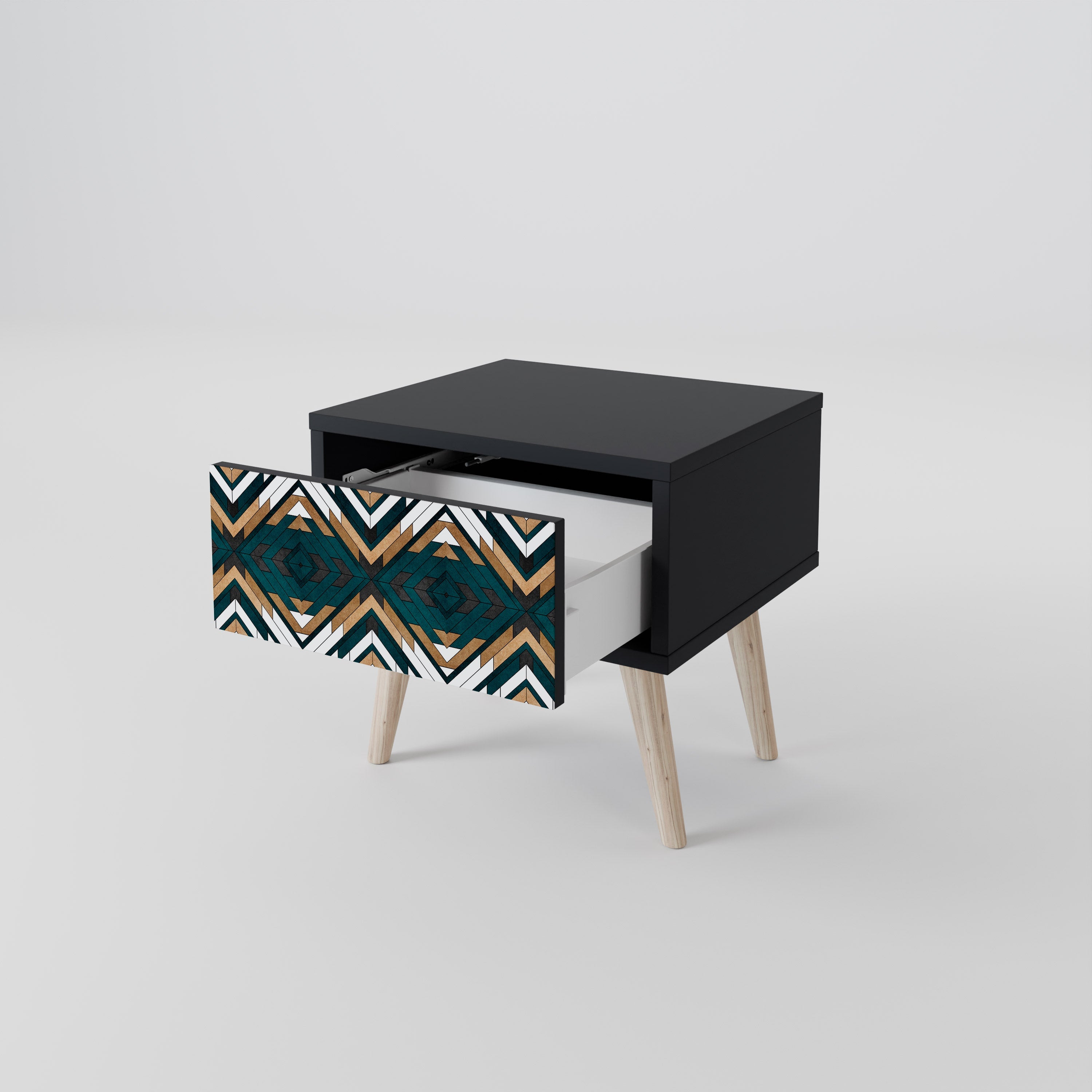 ARTISTIC GEOMETRI Nattduksbord i svart finish