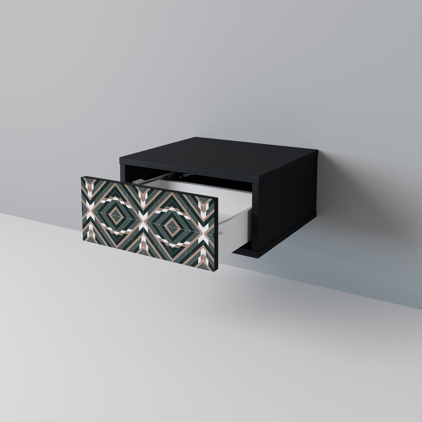 DIMENSION DELIGHTS Nattduksbord i svart finish