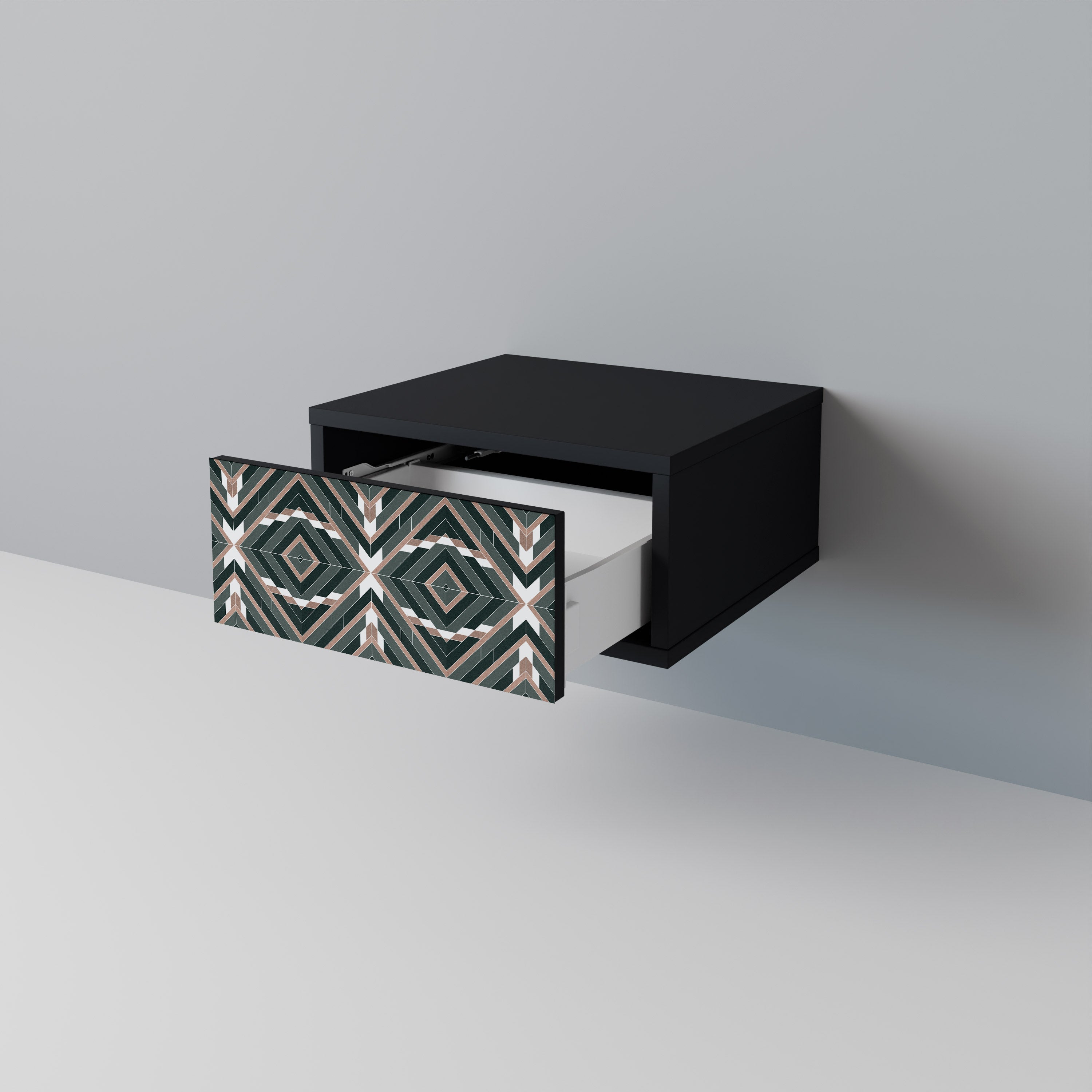 DIMENSION DELIGHTS Nattduksbord i svart finish