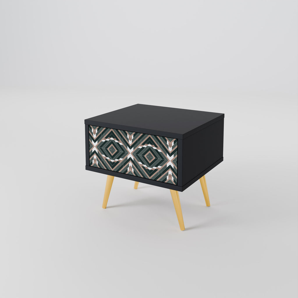 DIMENSION DELIGHTS Nattduksbord i svart finish