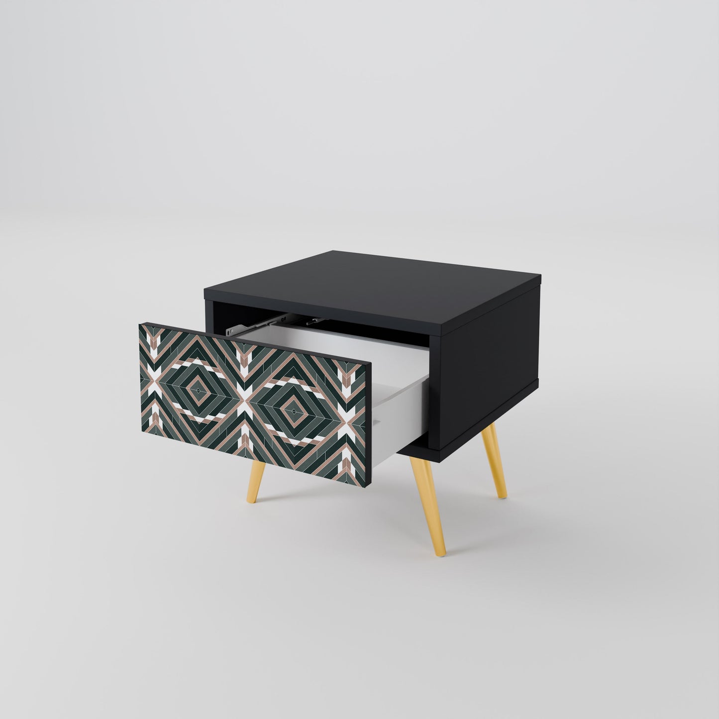 DIMENSION DELIGHTS Nattduksbord i svart finish