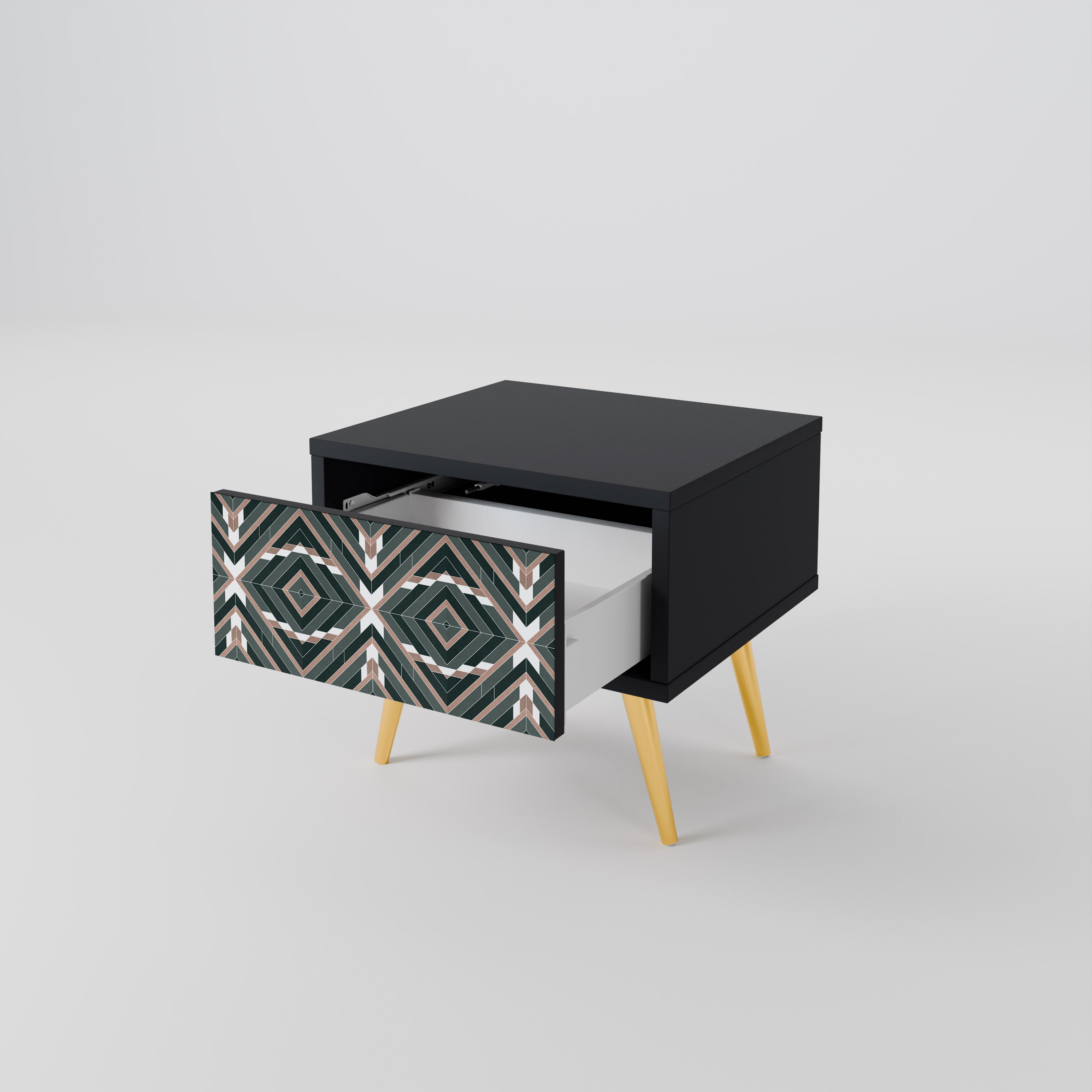 DIMENSION DELIGHTS Nattduksbord i svart finish