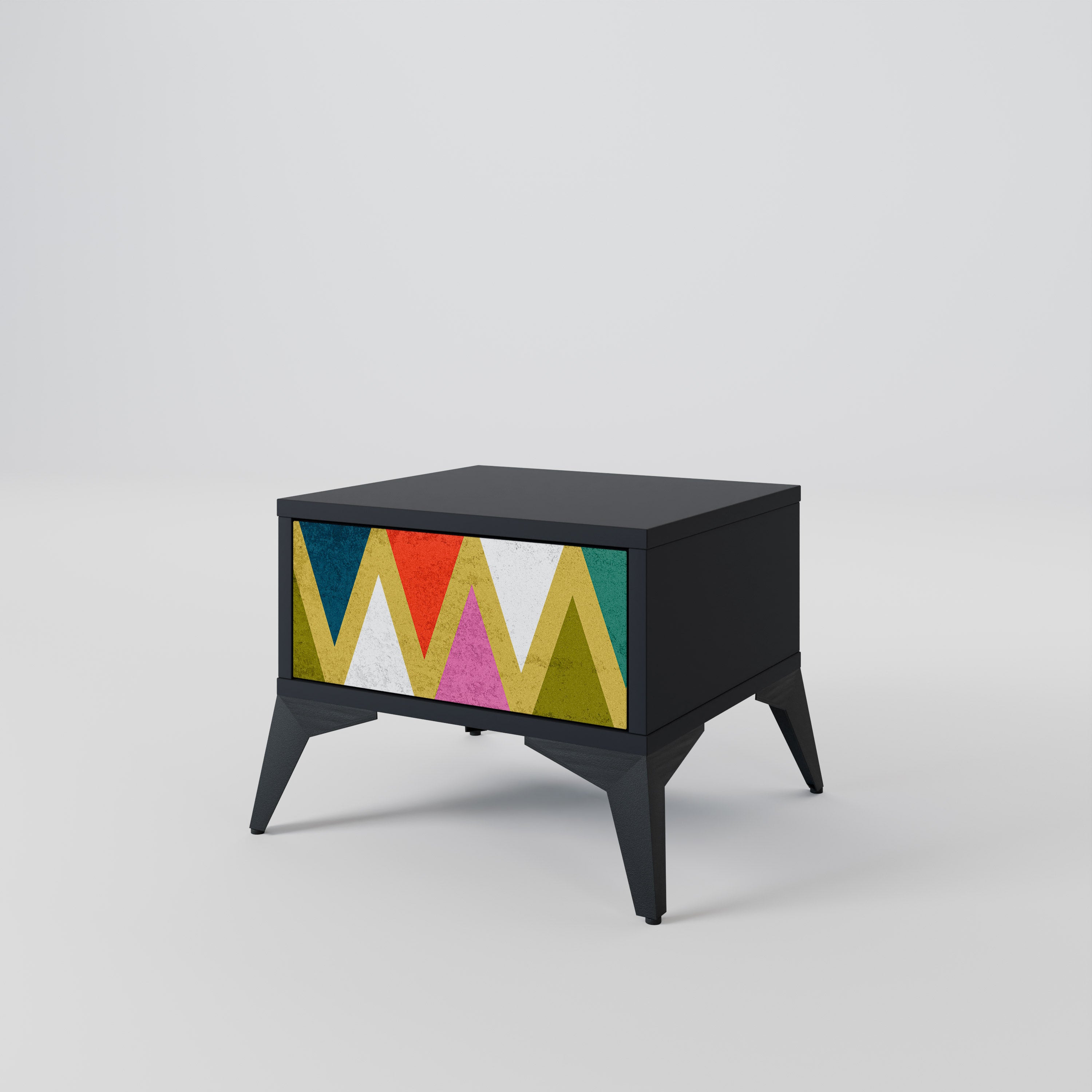 COLORFUL TRIANGLES Nightstand