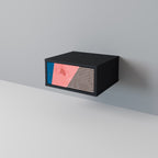 GLAMOROUS STRIPE Nightstand in Black Finish